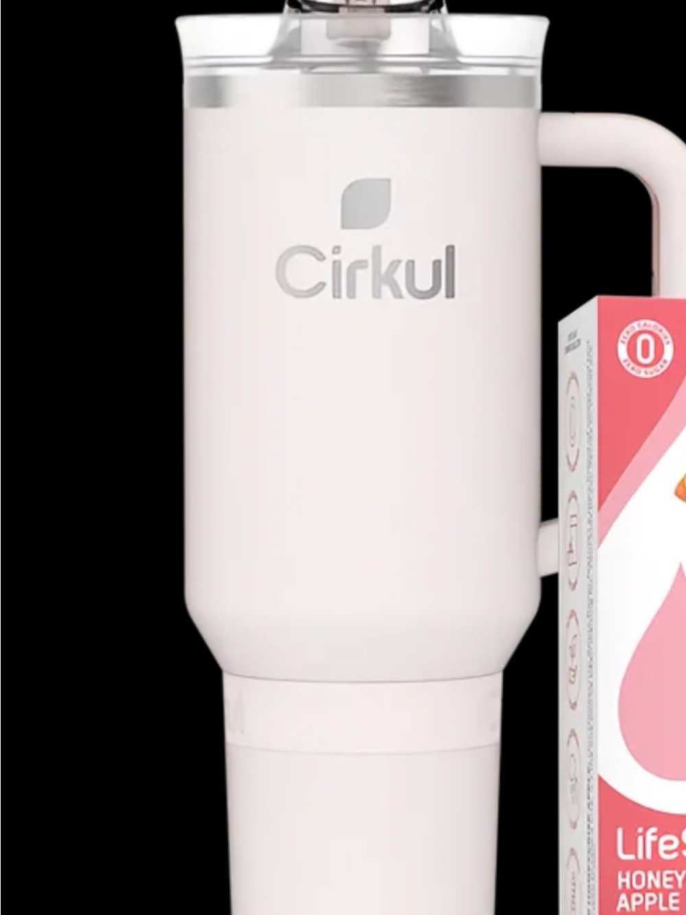 Cirkul White Insulated Water Bottle with Handle